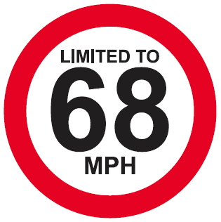 Speed limitation sticker